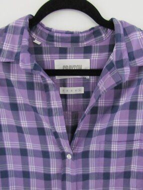 GRAYSON The Hero Purple Navy Plaid Button Down Shirt Size 5 (XL)